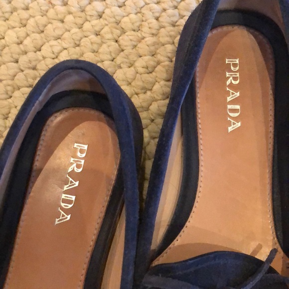 Prada Slip On Shoes Navy - Picture 3 of 5